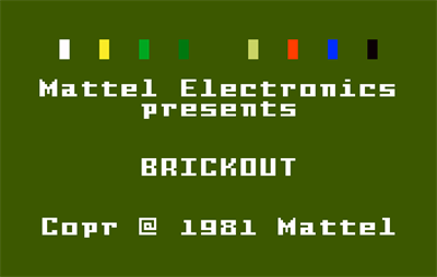 Brickout! - Screenshot - Game Title Image