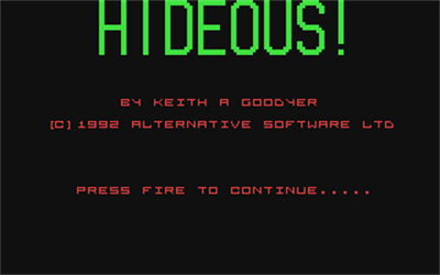 Hideous - Screenshot - Game Title Image