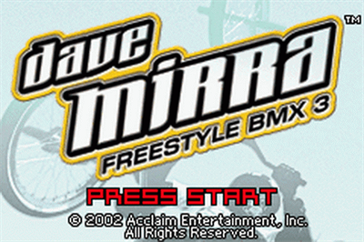 Dave Mirra Freestyle BMX 3 - Screenshot - Game Title Image
