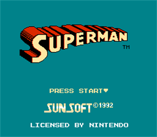 Superman (Sunsoft) - Screenshot - Game Title Image