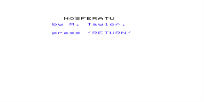 Nosferatu - Screenshot - Game Title Image