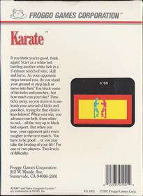 Karate - Box - Back Image