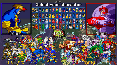 Wolverine and the X-Men: MUGEN - Screenshot - Game Select