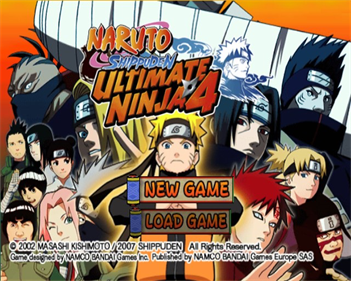 Naruto Shippuden: Ultimate Ninja 4 - Screenshot - Game Title Image