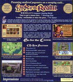Lords of the Realm - Box - Back Image