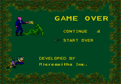Swamp Thing - Screenshot - Game Over Image