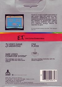 E.T. the Extra-Terrestrial - Box - Back Image