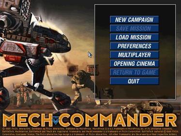 MechCommander - Screenshot - Game Title Image
