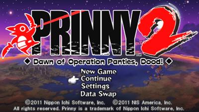 Prinny 2: Dawn of Operation Panties, Dood! - Screenshot - Game Title Image