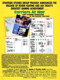 Carriers at War 1941-1945: Fleet Carrier Operations in the Pacific - Advertisement Flyer - Front Image
