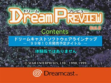 Dream Preview Vol. 8 - Screenshot - Game Title Image