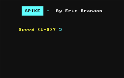 Spike (COMPUTE! Publications) - Screenshot - Game Title Image