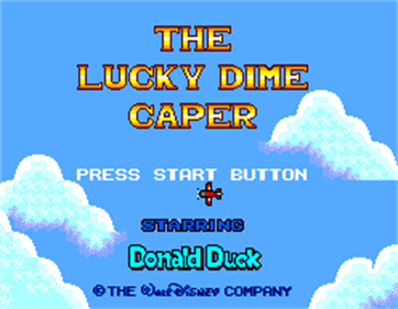 The Lucky Dime Caper starring Donald Duck - Screenshot - Game Title Image