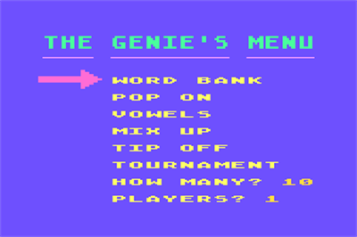 Spelling Genie - Screenshot - Game Select Image