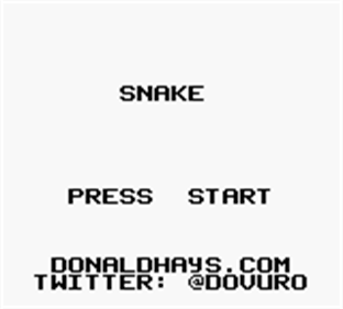 Snake - Screenshot - Game Title Image