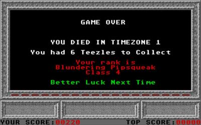 Time Runner - Screenshot - Game Over Image