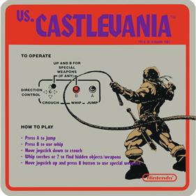 Vs. Castlevania - Arcade - Controls Information Image