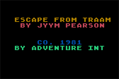 Escape from Traam - Screenshot - Game Title Image