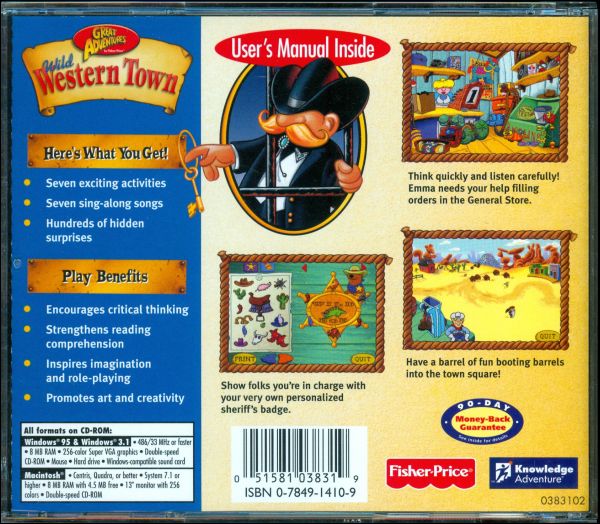 Fisher-Price Great Adventure Wild Western Town CD-ROM  