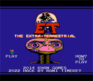 ET The Extra-Terrestrial: Complete Redraw and Overhaul - Screenshot - Game Title Image