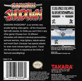 Samurai Shodown - Box - Back Image