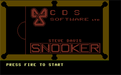 Steve Davis Snooker - Screenshot - Game Title Image