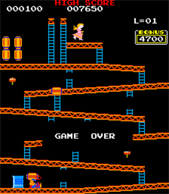 Crazy Kong - Screenshot - Game Over Image