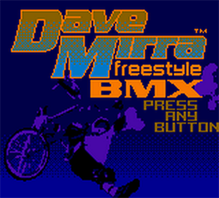 Dave Mirra Freestyle BMX - Screenshot - Game Title Image