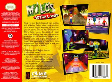 Milo's Astro Lanes - Box - Back Image