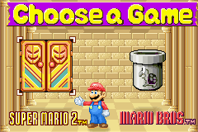 Super Mario Advance - Screenshot - Game Select Image
