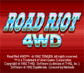 Road Riot 4WD - Screenshot - Game Title Image