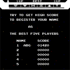 Super Astro Fighter - Screenshot - High Scores Image