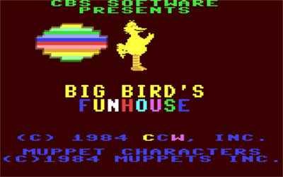 Sesame Street: Big Bird's Funhouse - Screenshot - Game Title Image