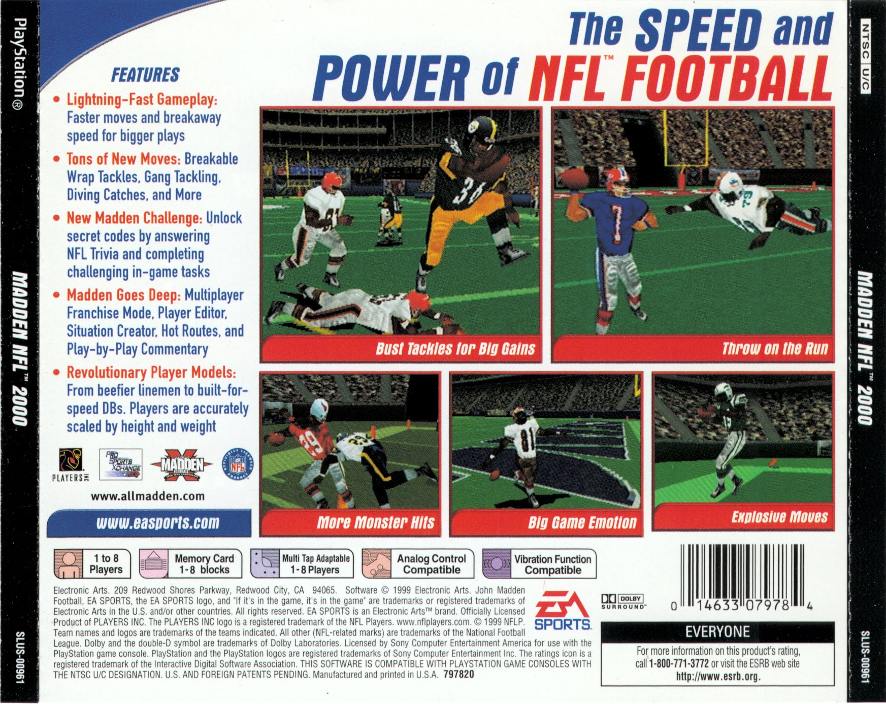 Madden NFL 2000 -- Gameplay (PS1) 