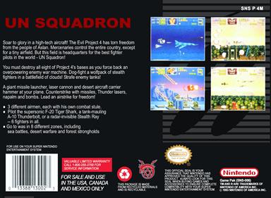 U.N. Squadron - Box - Back