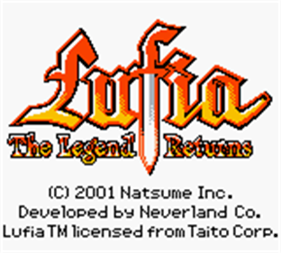 Lufia: The Legend Returns Complete - Screenshot - Game Title Image