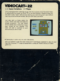 Videocart-22: Slot Machine - Box - Back Image