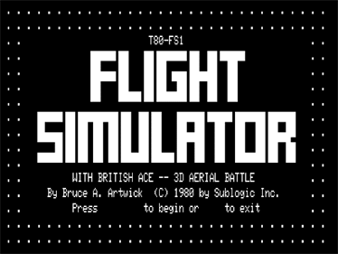 Flight Simulator - Screenshot - Game Title Image