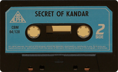 Secret of Kandar - Cart - Back Image