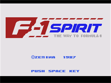 F-1 Spirit: The Way to Formula-1 - Screenshot - Game Title Image