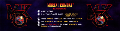 Mortal Kombat 3 - Arcade - Controls Information Image