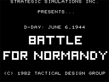Battle for Normandy - Screenshot - Game Title Image