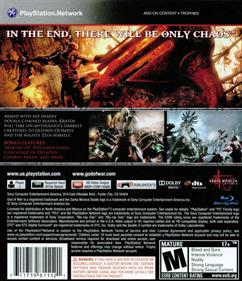God of War III - Box - Back Image