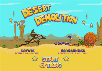 Desert Demolition Starring Road Runner and Wile E. Coyote - Screenshot - Game Title Image