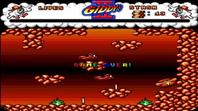 Giddy II: Hero in an Egg Shell - Screenshot - Game Over Image