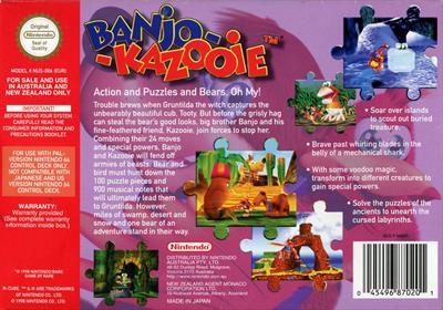 Banjo-Kazooie - Box - Back Image
