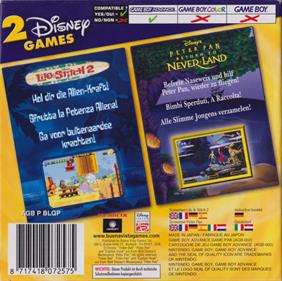 2 Disney Games: Lilo & Stitch 2 + Peter Pan: Return to Neverland - Box - Back Image