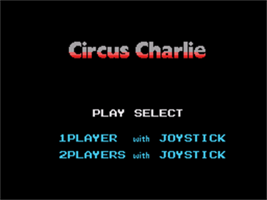 Circus Charlie - Screenshot - Game Title Image