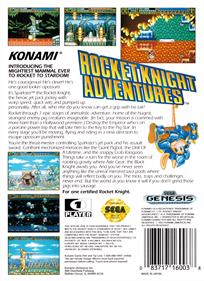 Rocket Knight Adventures - Box - Back Image