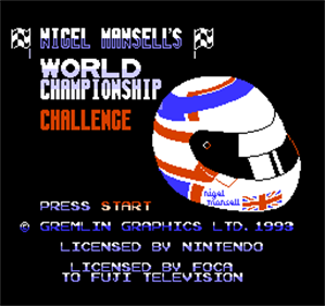 Nigel Mansell's World Championship Racing - Screenshot - Game Title Image